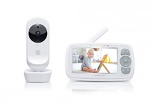 Opiniones y precio del vigilabebes Motorola Baby Ease 34 – Vigilabebés con cámara-Video monitor para bebés con pantalla HD de 4.3 pulgadas-visión nocturna, comunicación bidireccional, canciones de cuna, monitoreo de temperatura, Blanco